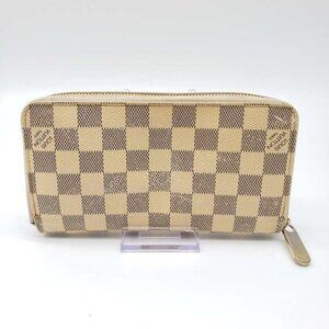 Authentic Louis Vuitton Damier Azur Zippy Zip Wallet 182-042721